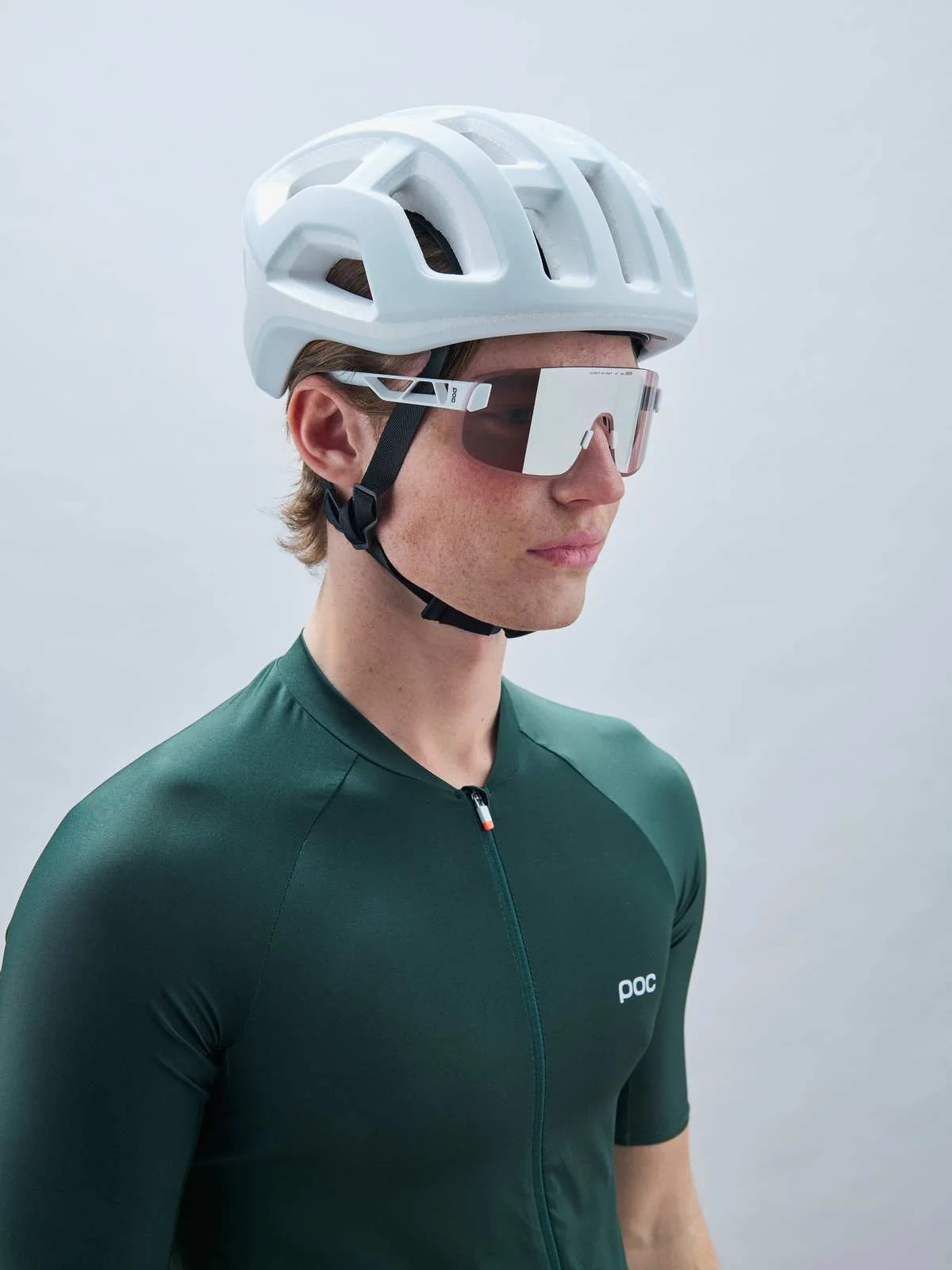 Okulary rowerowe POC Elicit - Hyd. White/Clarity Road/Sunny Silver cat.3 - Image 2