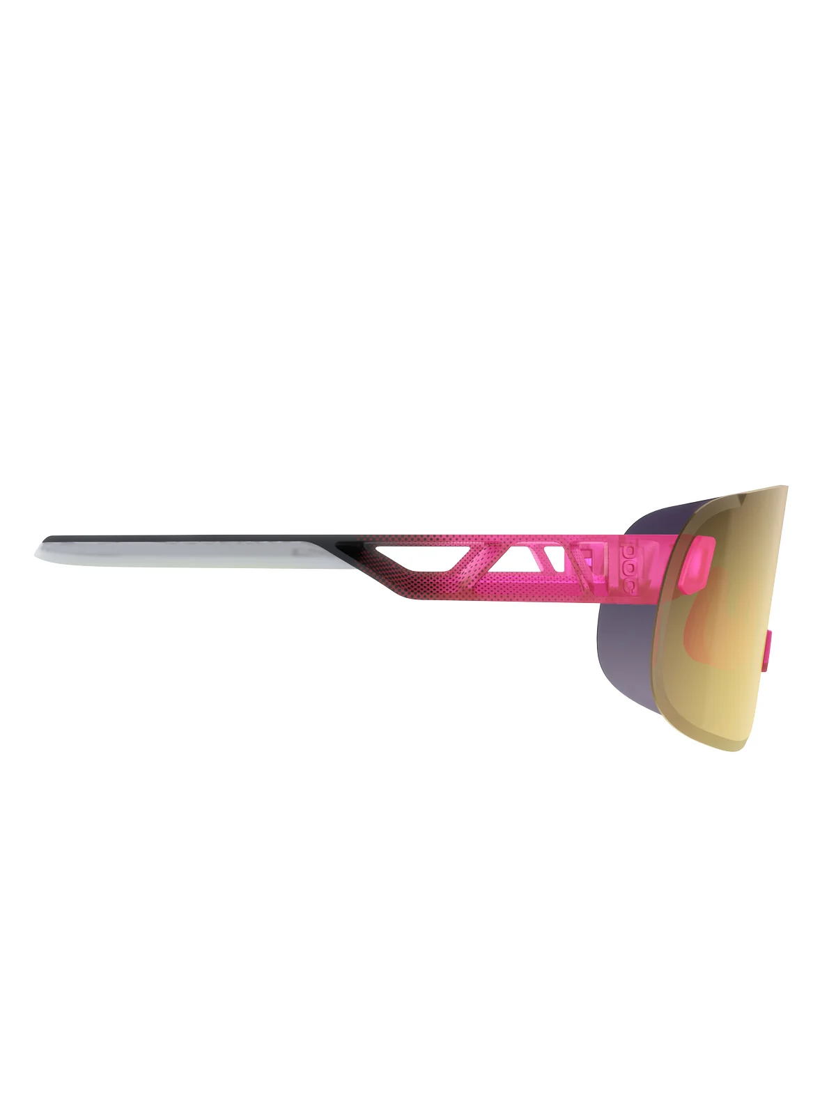 Okulary rowerowe POC Elicit - Fluo. Pink/Ur. Black Transl. | Clarity Road Violet Gold Mirror cat. 2 - Image 2