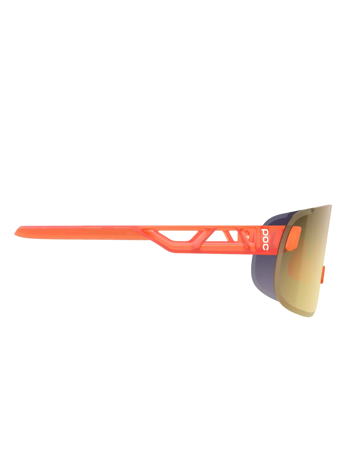 Okulary rowerowe POC Elicit - Fluo. Orange Translucent/Clarity Road/Partly Sunny Gold cat.2 - Image 3