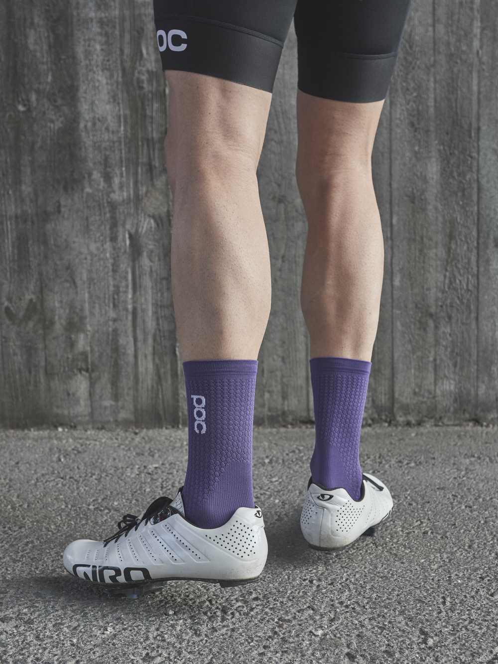 Skarpety rowerowe POC FLAIR Sock Mid - Sap. Purple/Hydr. White - Image 2