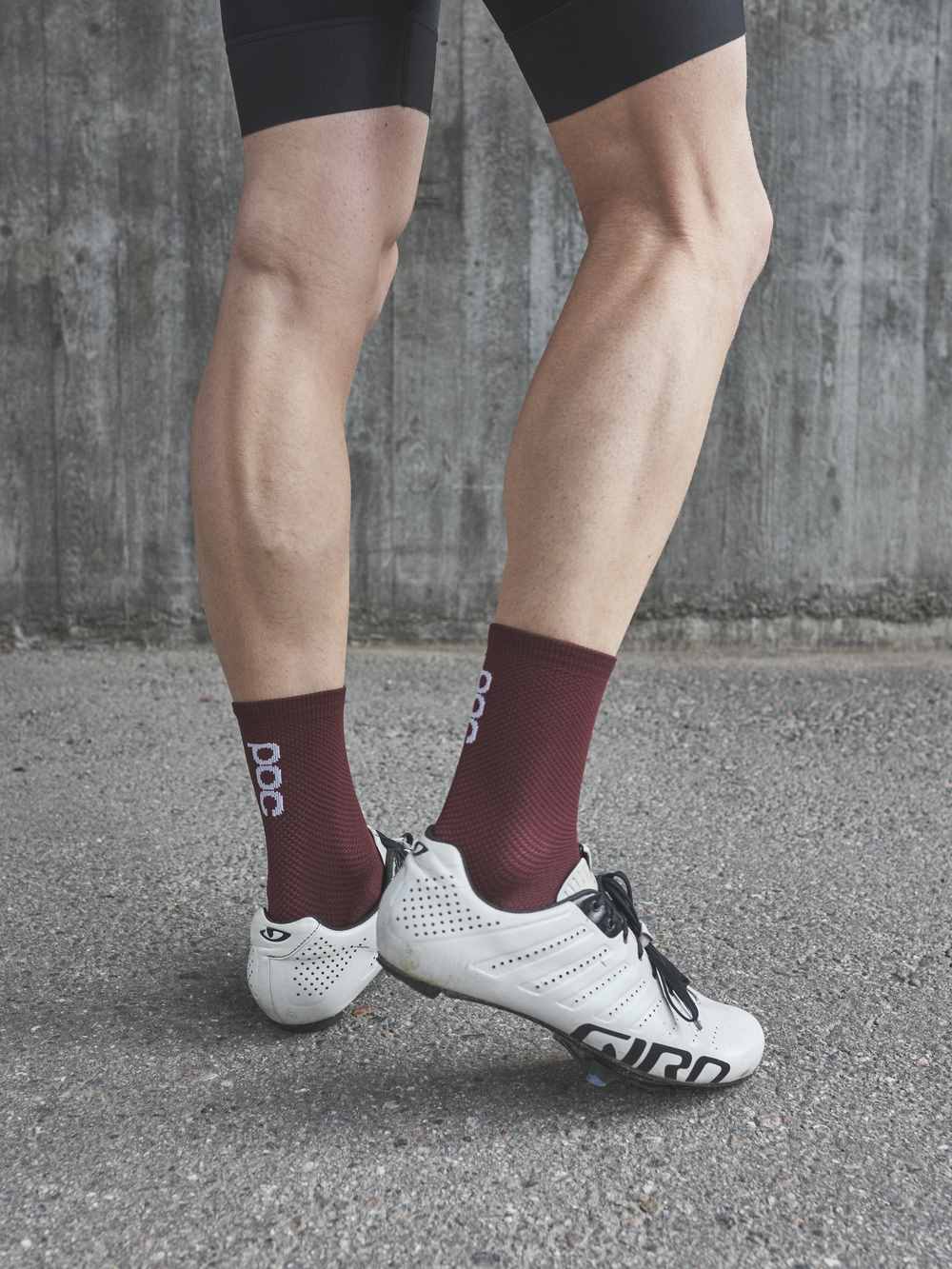 Skarpety rowerowe POC SEIZE Sock Short - Garnet Red - Image 2