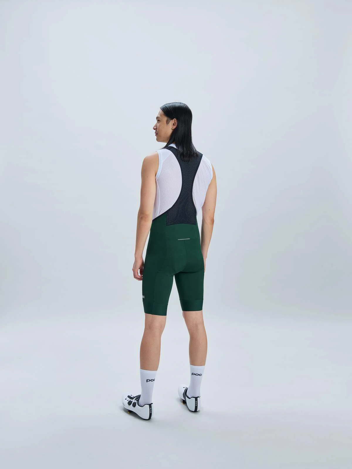 Spodenki rowerowe POC M's Cadence Bib Shorts - Parg. Green - Image 3
