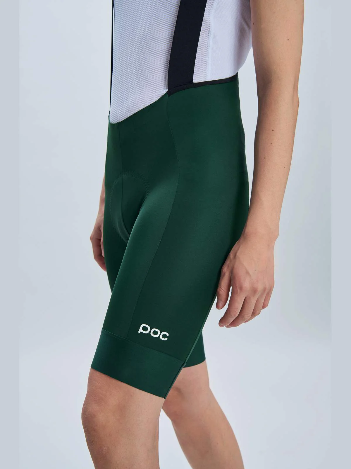 Spodenki rowerowe POC M's Cadence Bib Shorts - Parg. Green - Image 4