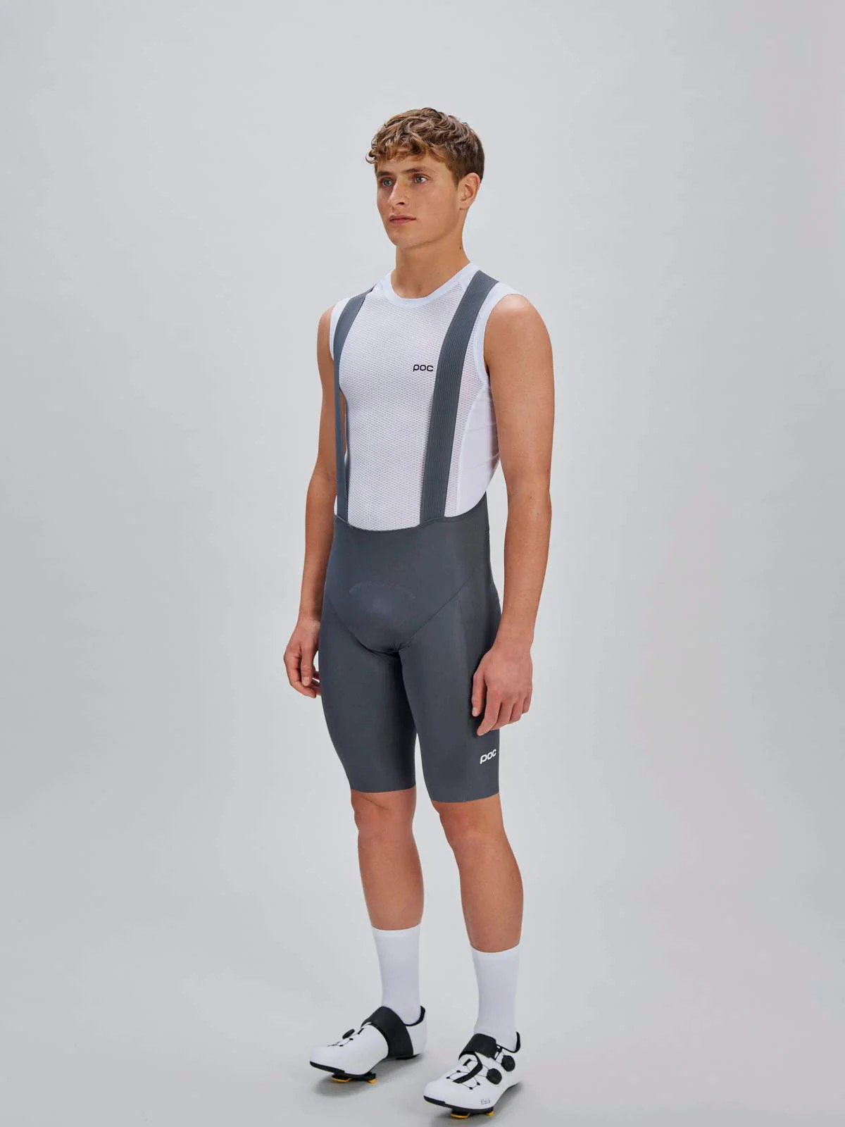 Spodenki rowerowe POC M's Raceday Bib Shorts - Sylvanite Grey - Image 2