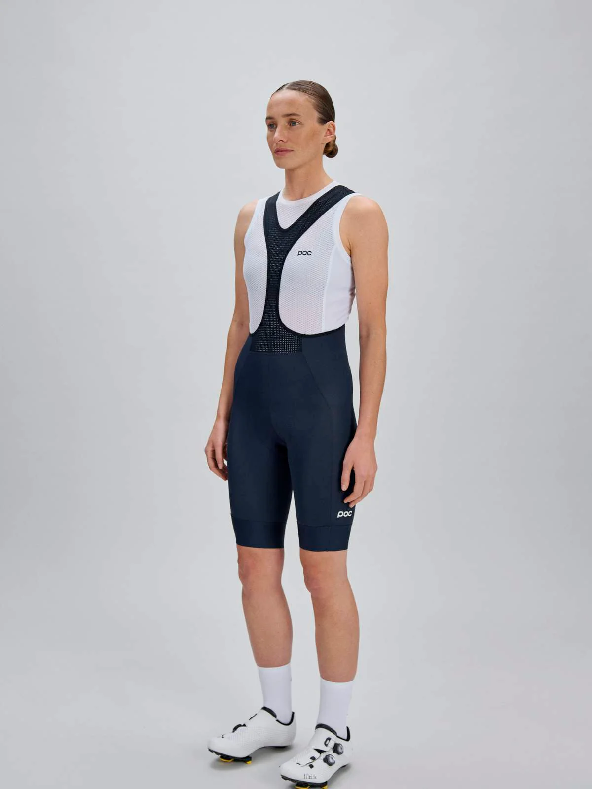 Spodenki rowerowe POC W's Cadence Bib Shorts - Apatite Navy - Image 2