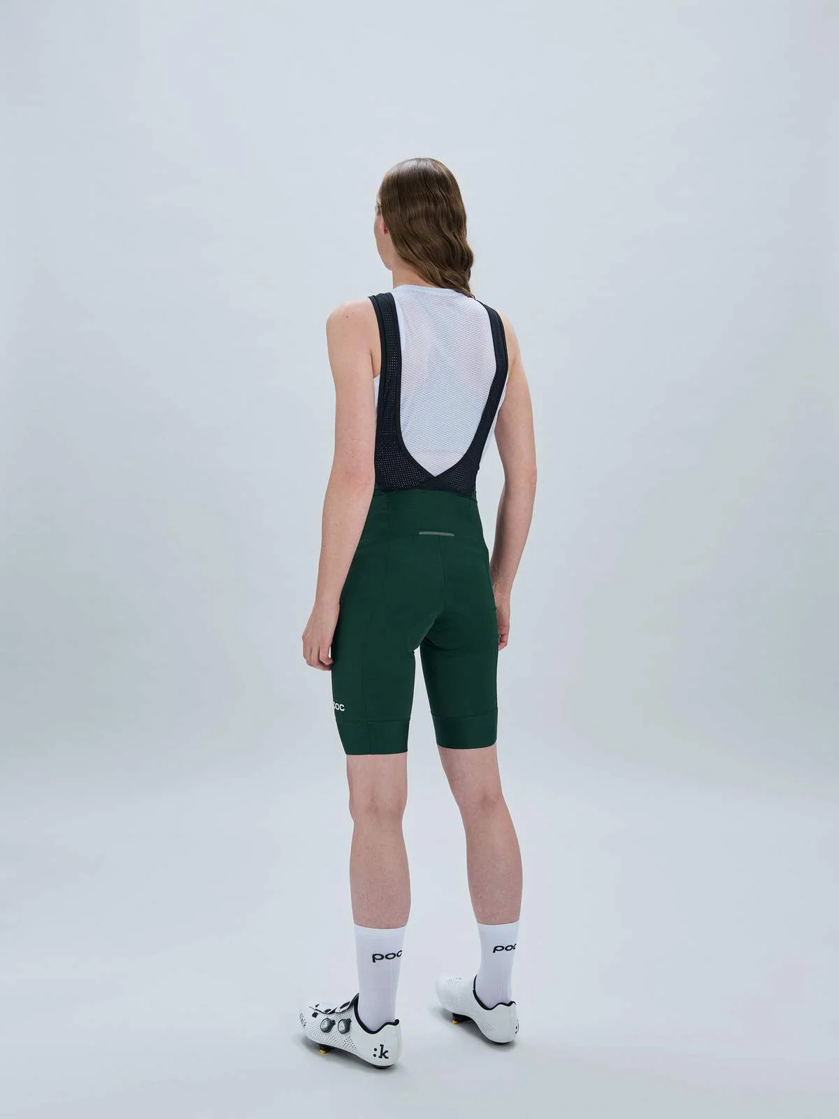 Spodenki rowerowe POC W's Cadence Bib Shorts - Parg. Green - Image 3