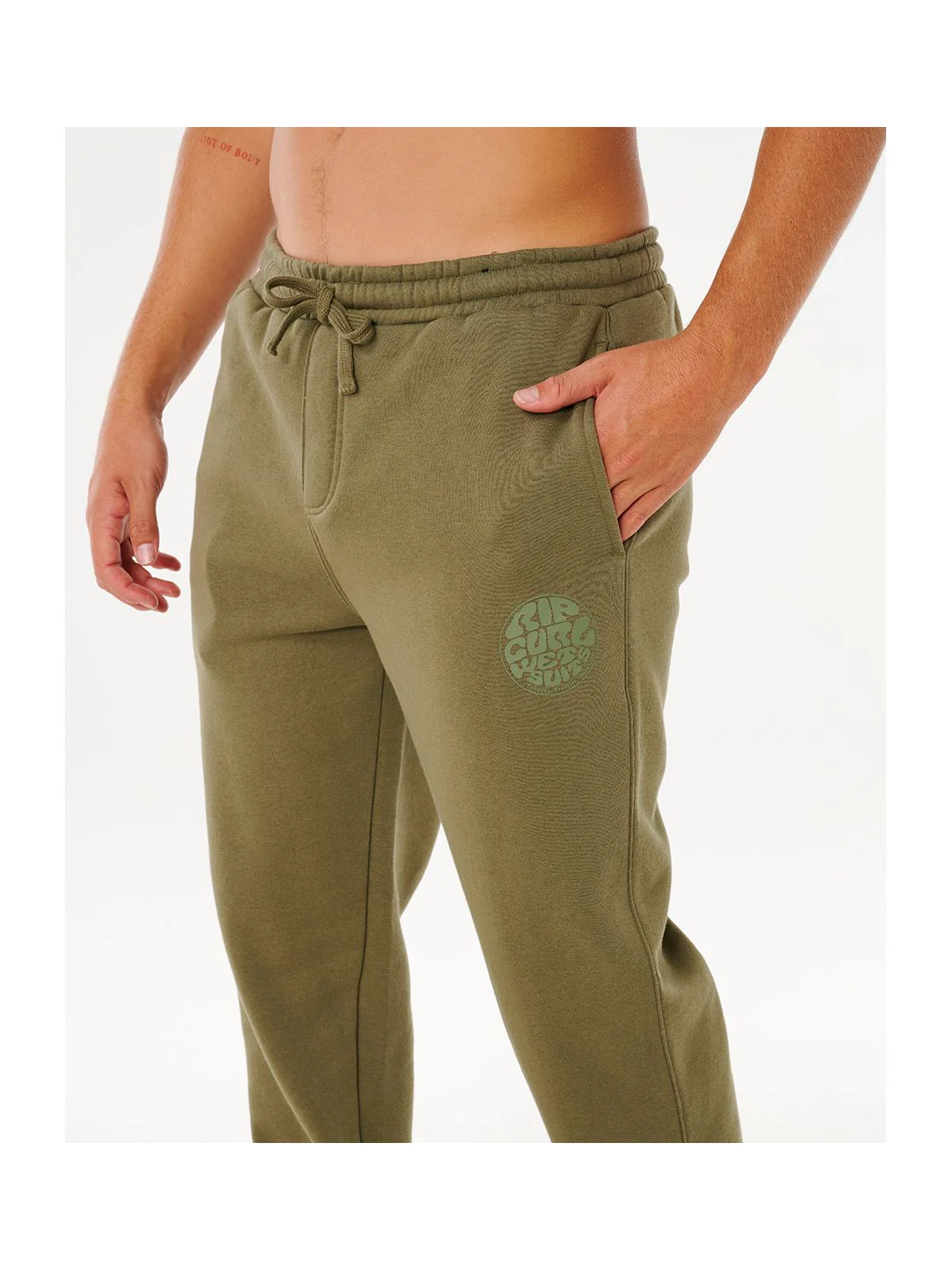 Spodnie męskie RIP CURL Icons Of Surf Trackpant zielone - Image 6