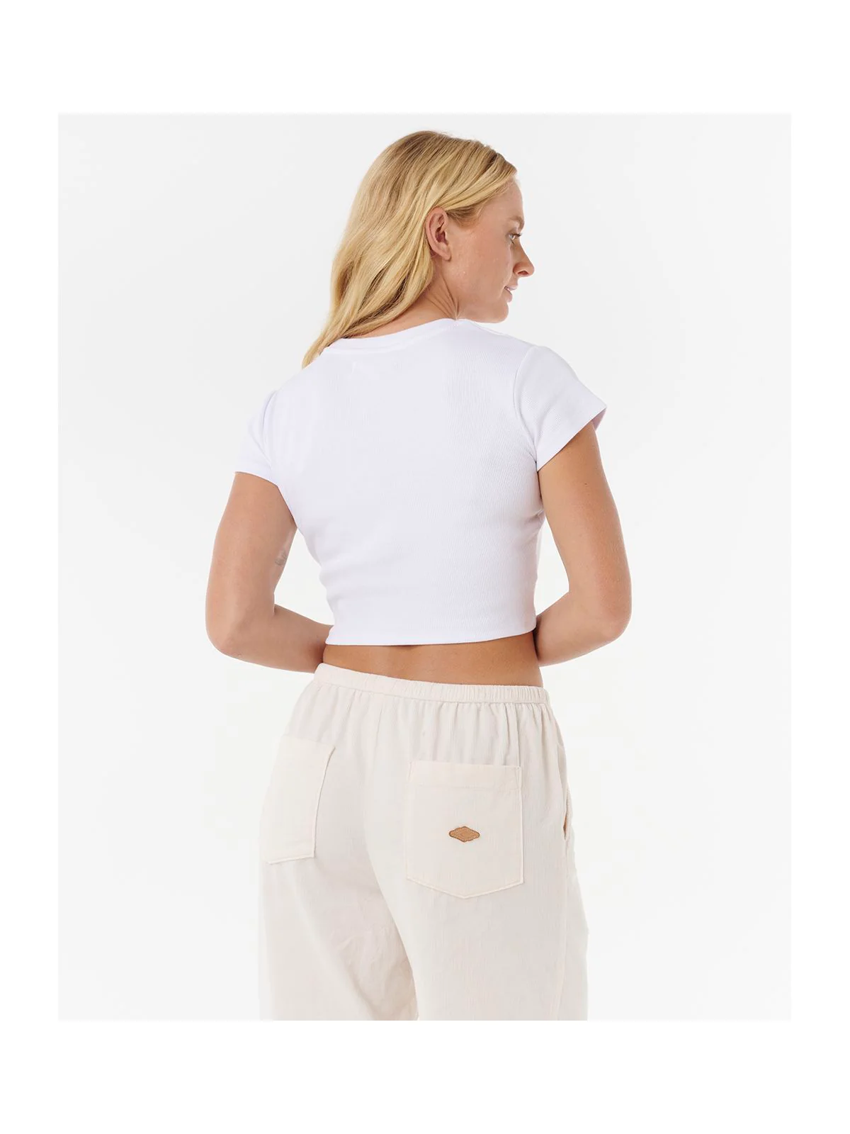 Spodnie damskie RIP CURL Keepsakes Washed Cord Pant beżowe - Image 4