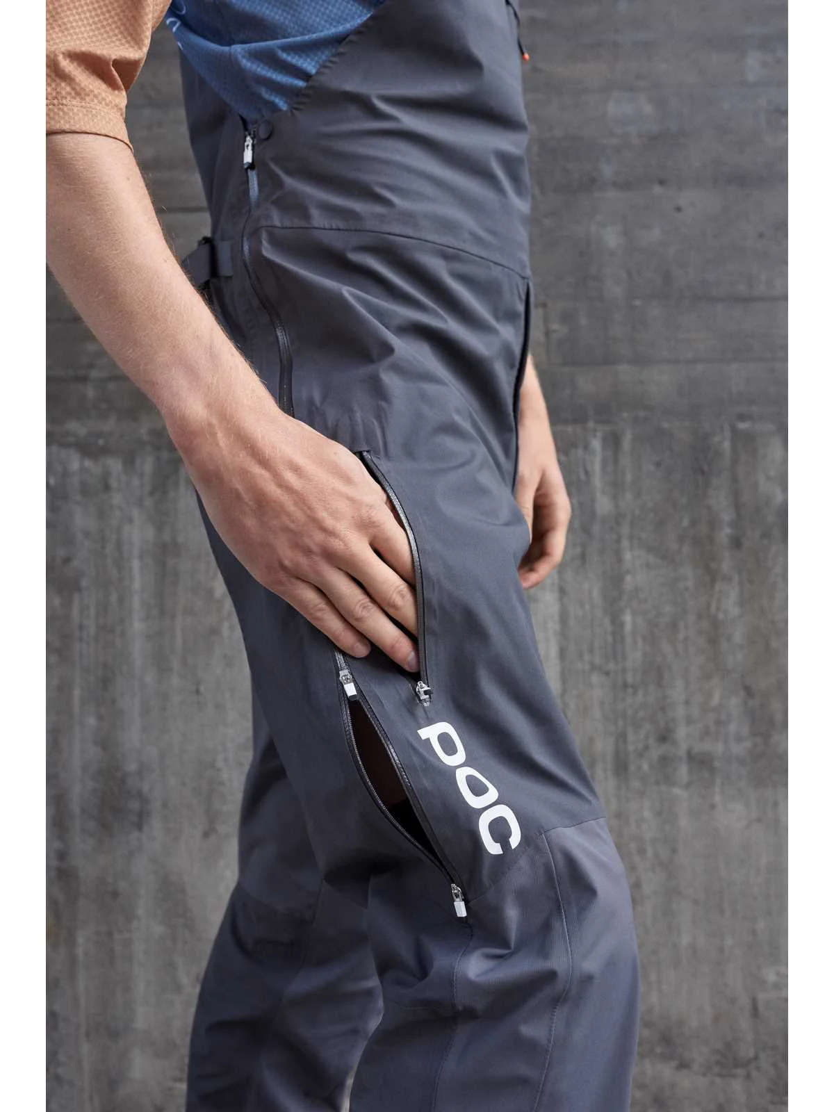 Spodnie rowerowe POC Consort MTB Dungaree - Sylvanite Grey - Image 4
