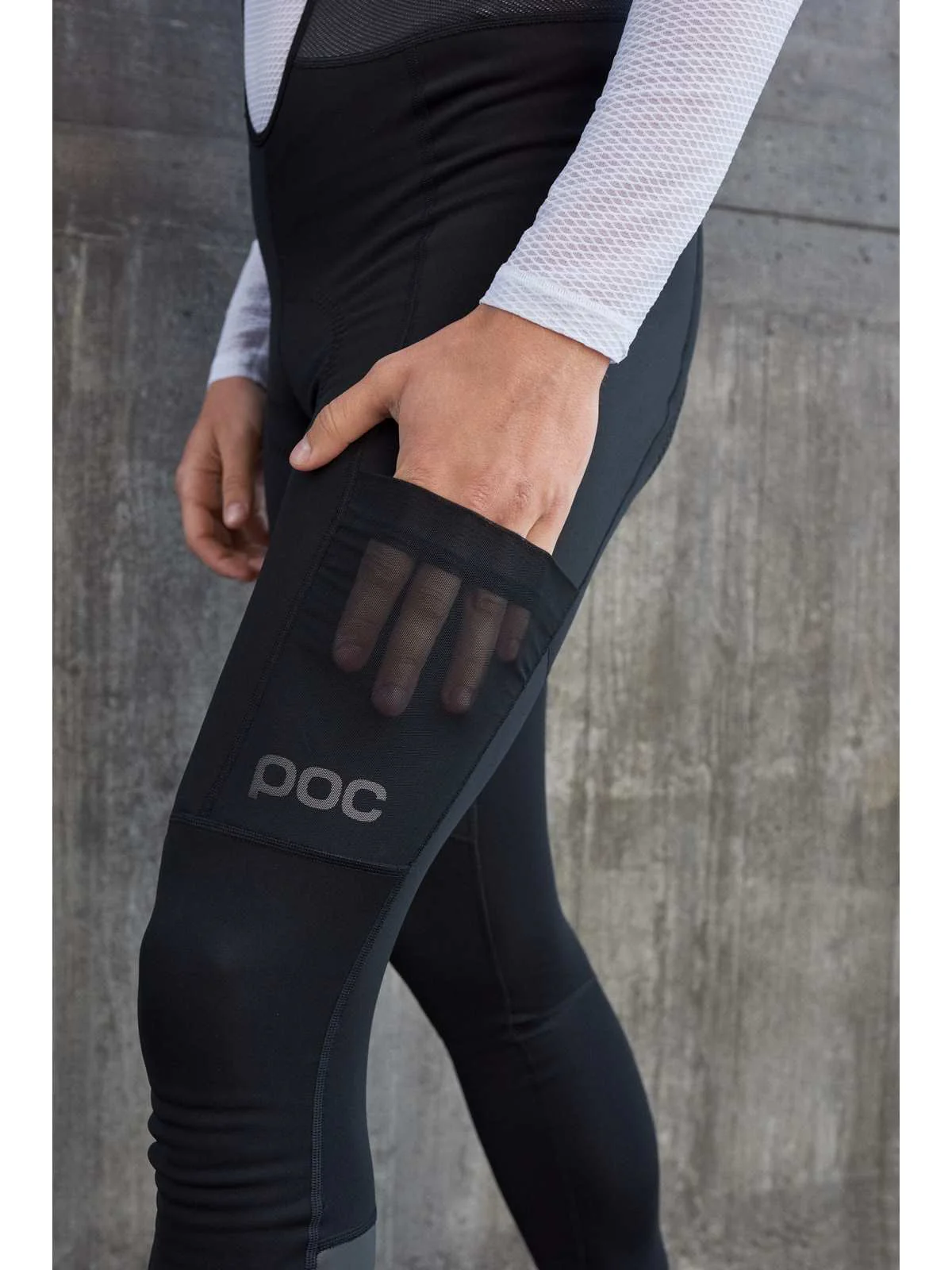 Spodnie rowerowe POC M's Thermal Cargo Tights - Ur. Black - Image 3