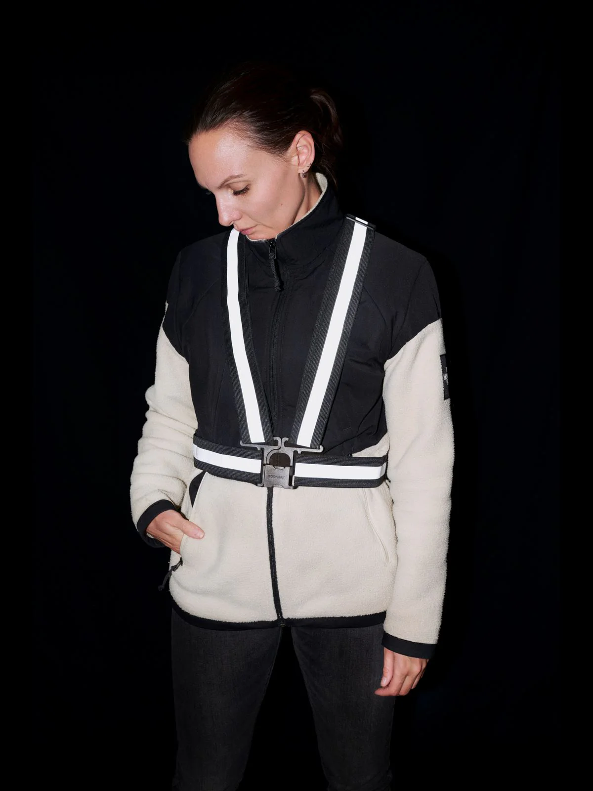 Szelki rowerowe BOOKMAN Reflective Cross Belt czarny - Image 2