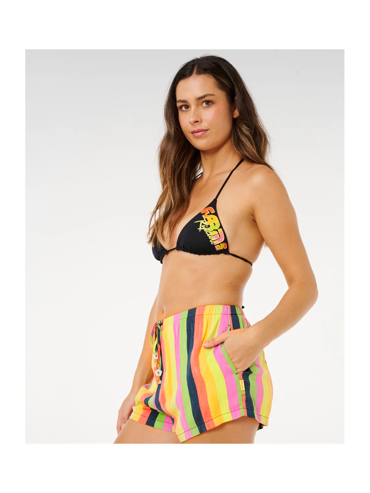 Szorty damskie RIP CURL Neon Stripe Beach Short multikolor - Image 6