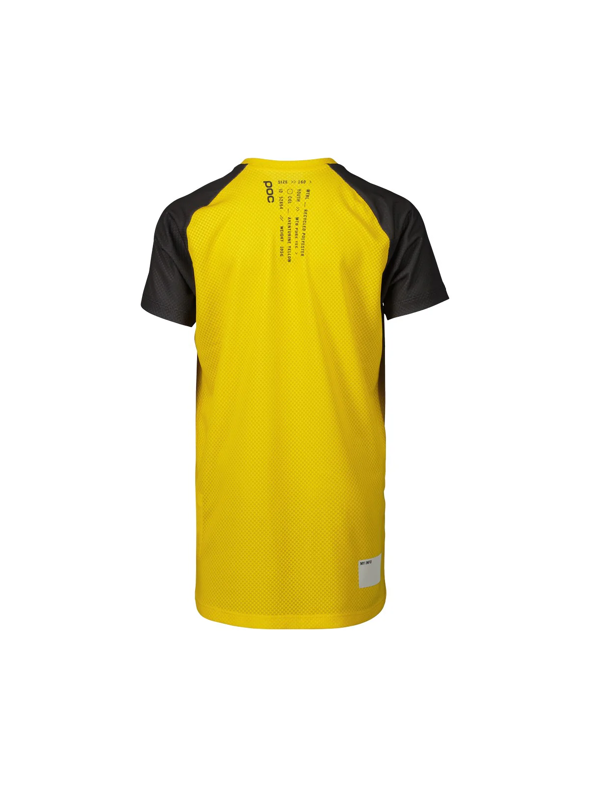 T-Shirt POC Y's Essential MTB Tee - Aventurine Yellow/Sylvanite Grey - Image 2
