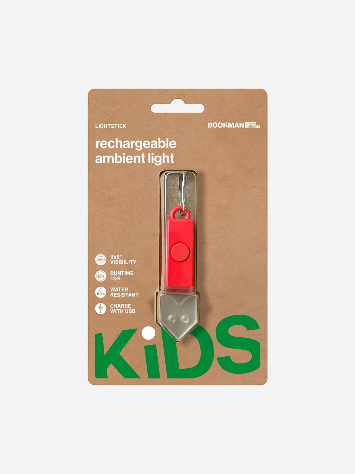 Zawieszka świecąca dla dzieci BOOKMAN Lightstick Fox czerwony - Image 2